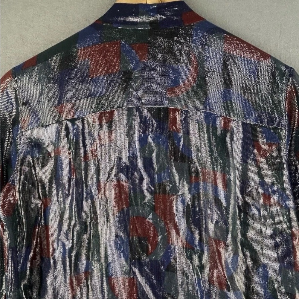 Marc Jacobs Red and Silver Button-Up Blouse - Picture 9 of 9